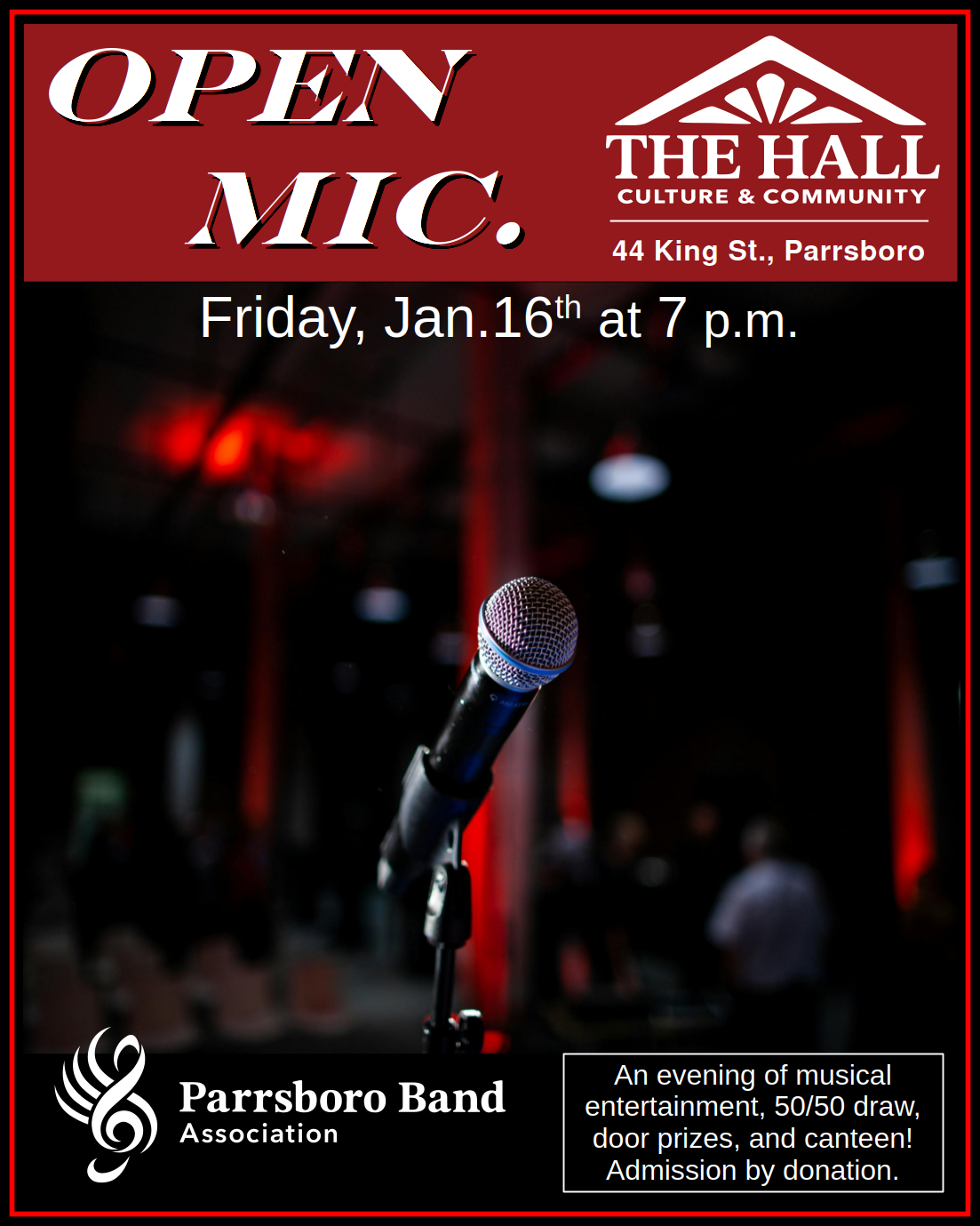 Open Mic. - Fri, Jan.16th at 7pm